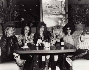 GNR at Canter's Deli original cover photo for Marc Canter's book RECKLESS ROAD