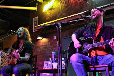 D.A. and John Corabi performing live, photo by Heidi Bickel