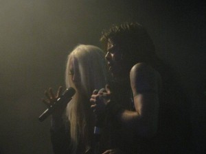 Ms. Pamela performing with Todd LaTorre at the Queensryche album launch