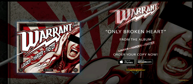 Single Review – Warrant – Only Broken Heart – Frontiers Music srl