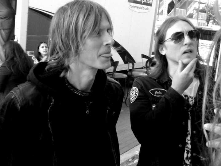 Adam and Johnny Wator of The Last Vegas on tour in Texas, 2010