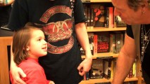 Joey and a young fan at one of his book signings