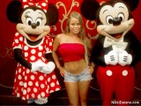 Nikki with Mickey and Minnie, even if they weren't costumes you KNOW they'd be smiling