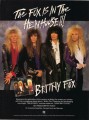 ad for the debut BRITNY FOX lp